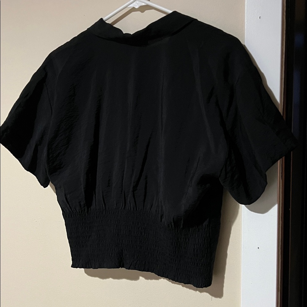 Madewell Drapey Banded-Bottom Button-Down Top - Picture 5 of 9